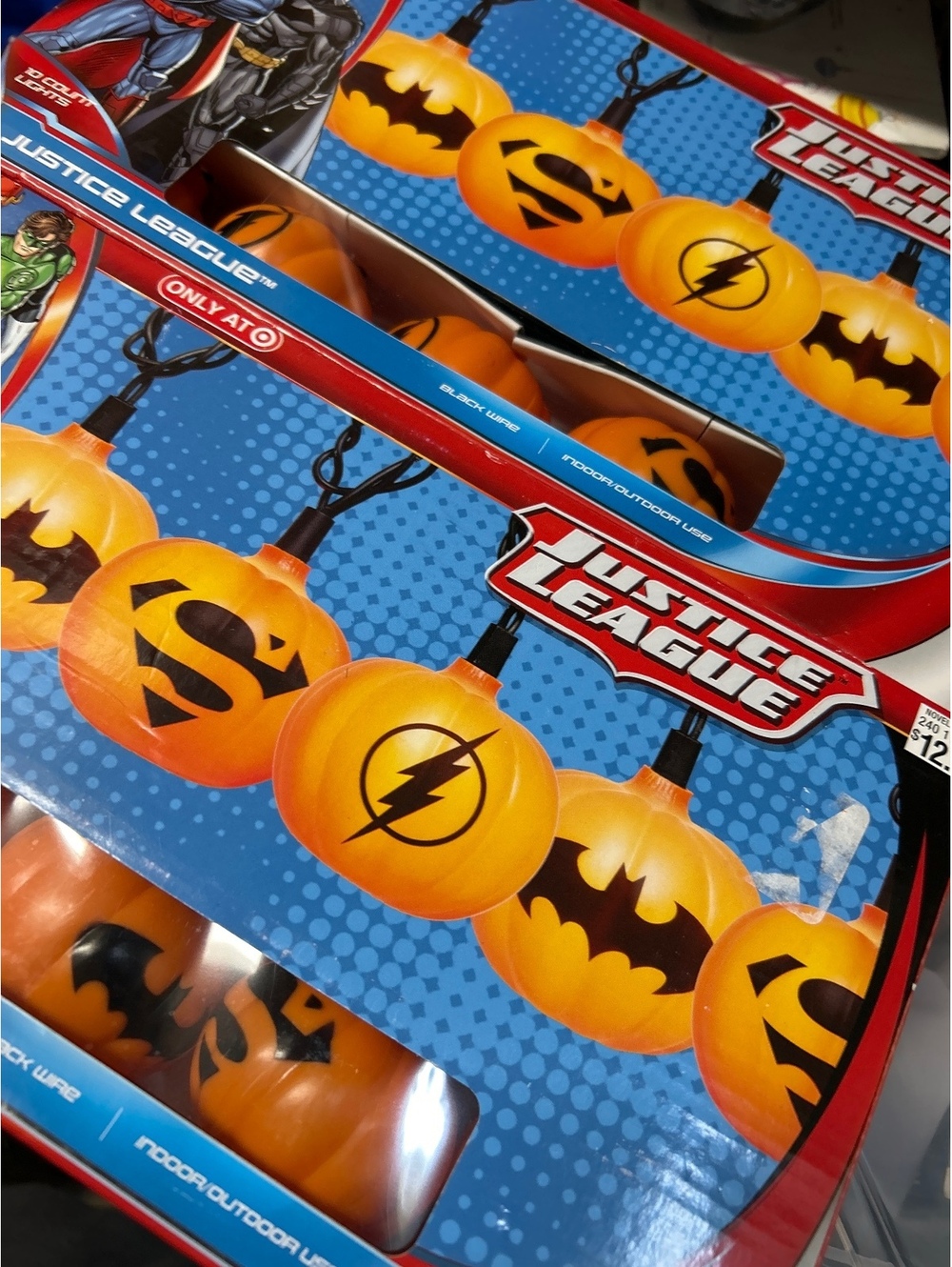 Justice League Pumpkin String Lights - Indoor/Outdoor Halloween Decoration